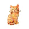 Adorable Rhinestone Kitten Brooch Cute Sitting Cat Animal Pin 1Pcs Fashion Jewelry for Women Girls Wedding Guest Outfit