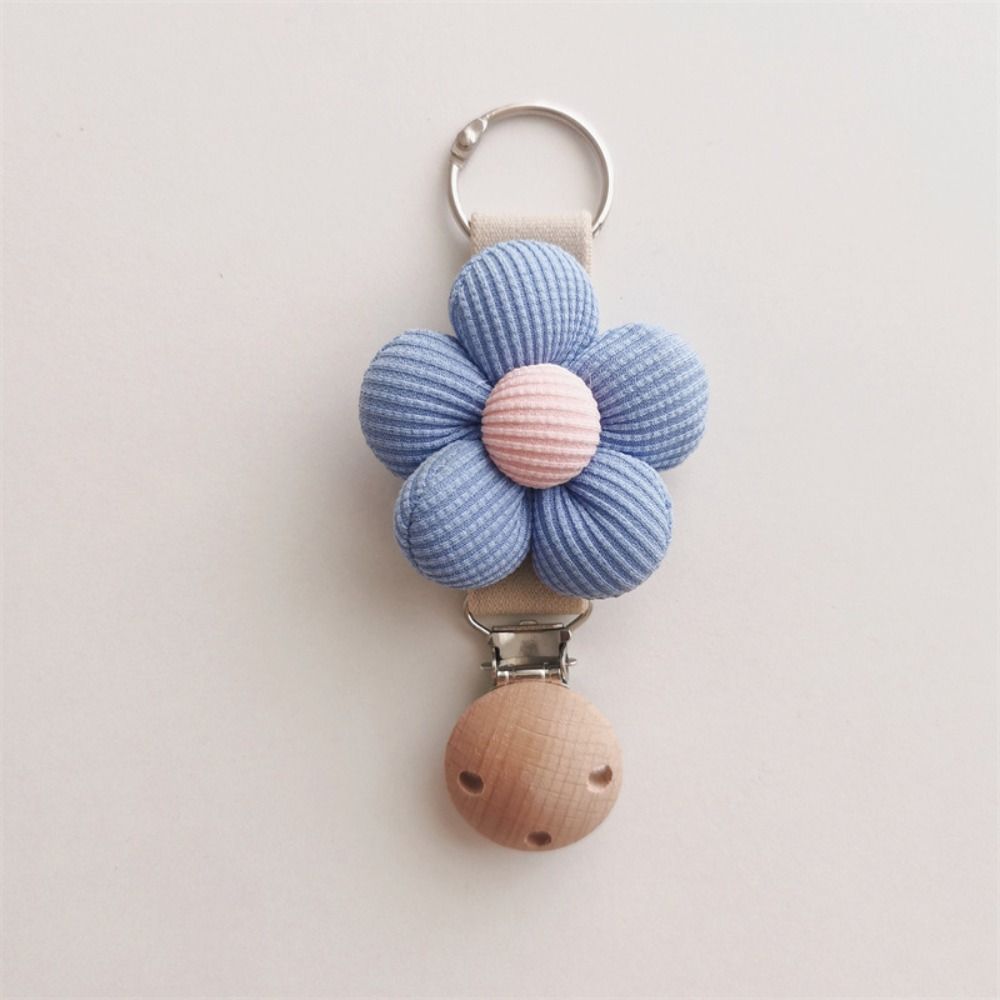 

Wood Clip Cotton Flower Hat Clip Portable Hat Storage Travel Hat Holder Portable Kids светло-синий