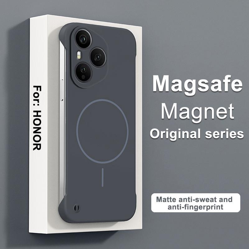 Cases For Honor 400 Pro Magnetic Frameless Shockproof Hard Case For Honor 400 400Pro Wireless Charging Matte Ultra Thin PC Cover