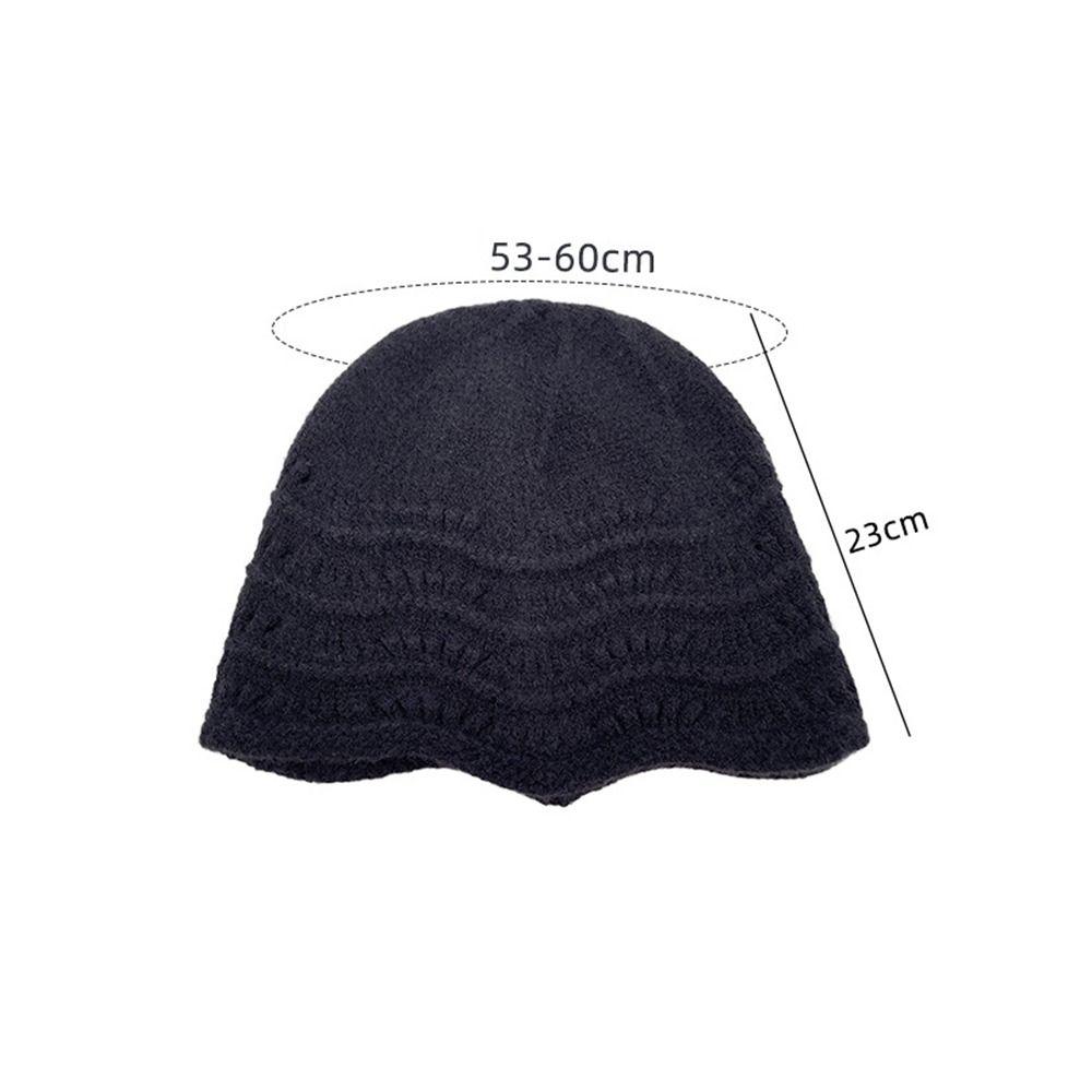 Hollow Out Knitted Bucket Hat Knitted Fisherman Hat Gifts Knit Hat Daily Wear