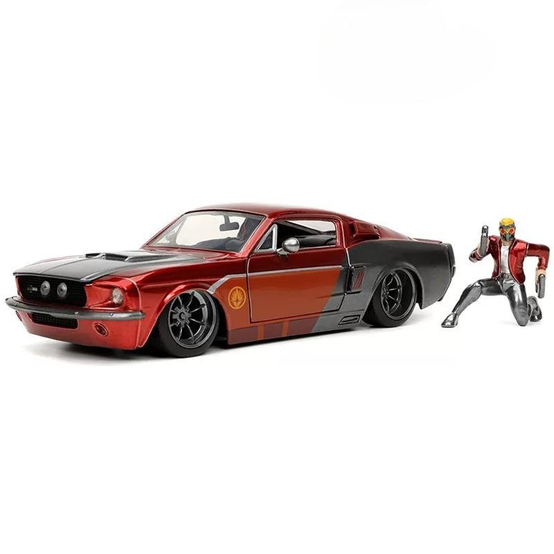1:24 STAR-LORD 1967 Shelby GT-500 High Simulation Diecast Car Metal Alloy Model Car Toys for Gift Collection