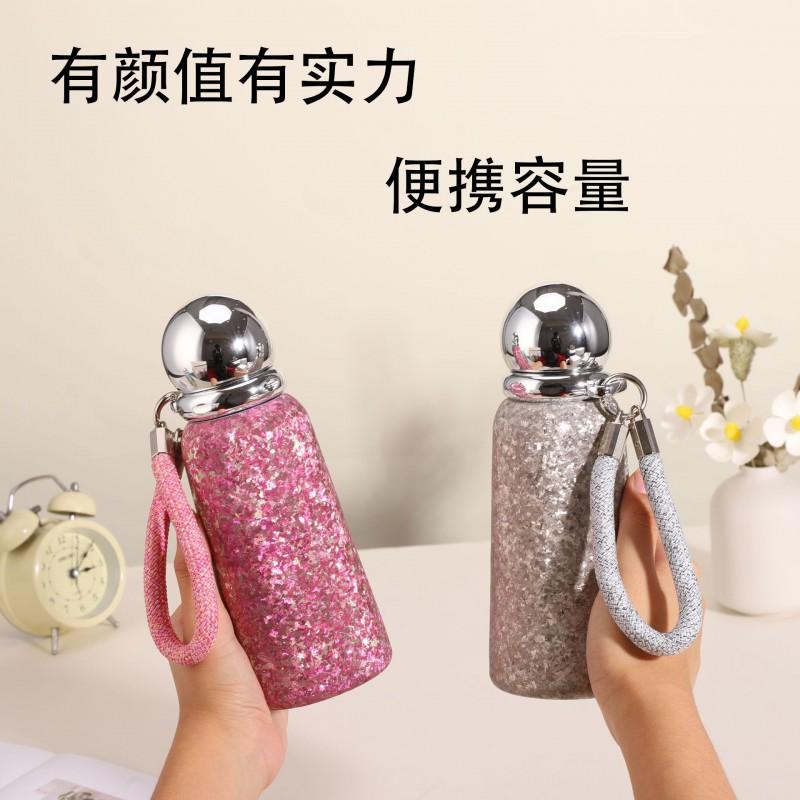 Pure Titanium Vacuum Insulated Travel Mug Women 360ml Leakproof Office Commute Cup With PP Lid