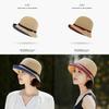 Classic Straw Hat For Women Summer Sun Protection With Short Brim And Rolled Edge