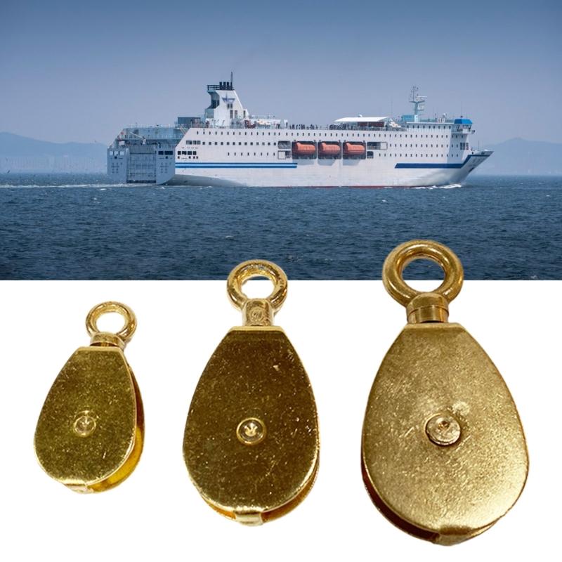 Marine Grade Copper Pulley Sheave Wheel Suitable for Sailboats and Fishing Vessels Corrosion Resistant Heavy Duty Design