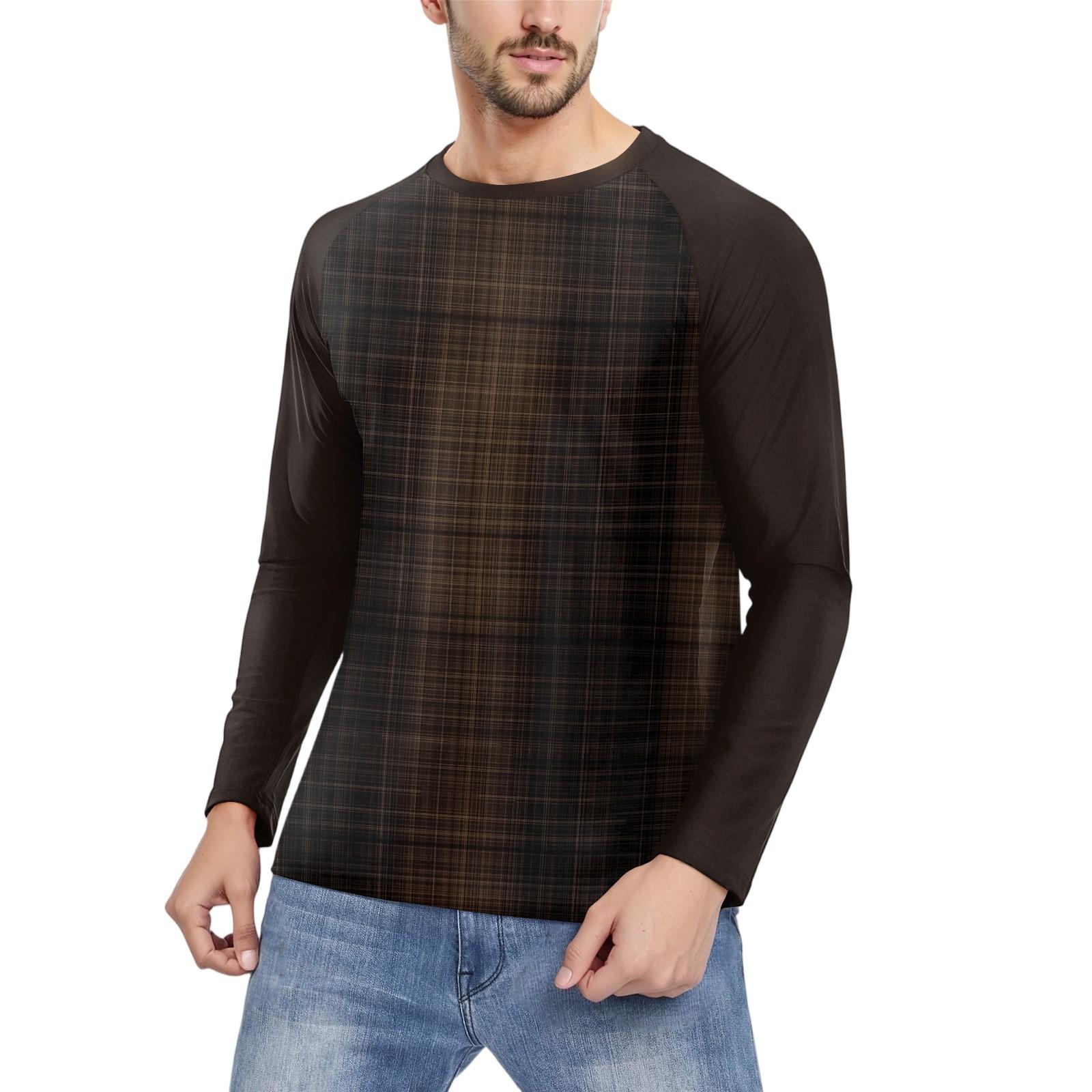 

Мужская мода принтованный реглан длинный рукав спортивный топ XXL