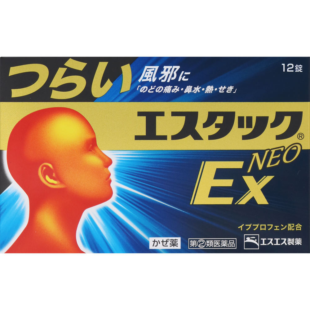 

S.S. Pharmaceuticals Estac EX Neo 12 Tablets Medicine that works well for fever and sore throat Indications: Relief of cold symptoms (sore throat, fev 1