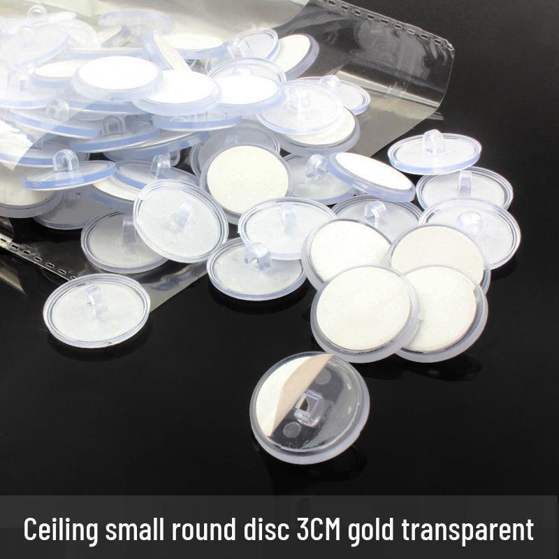 Round Transparent No-Trace Hooks: 2/3/4cm Strong Adhesive, No-Drill Ceiling Mount Hanging Hooks