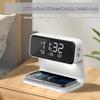 15W Wireless Charging Bedside Lamp with Alarm Clock, Dimmable Night Light, and Large Display for Bedroom
