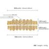 Full Paved 3 Rows T Square CZ Grillz 10 Teeth Brass Real Gold Plated Hip Hop Cool Rapper Teeth Grills Halloween Cosplay Bulk