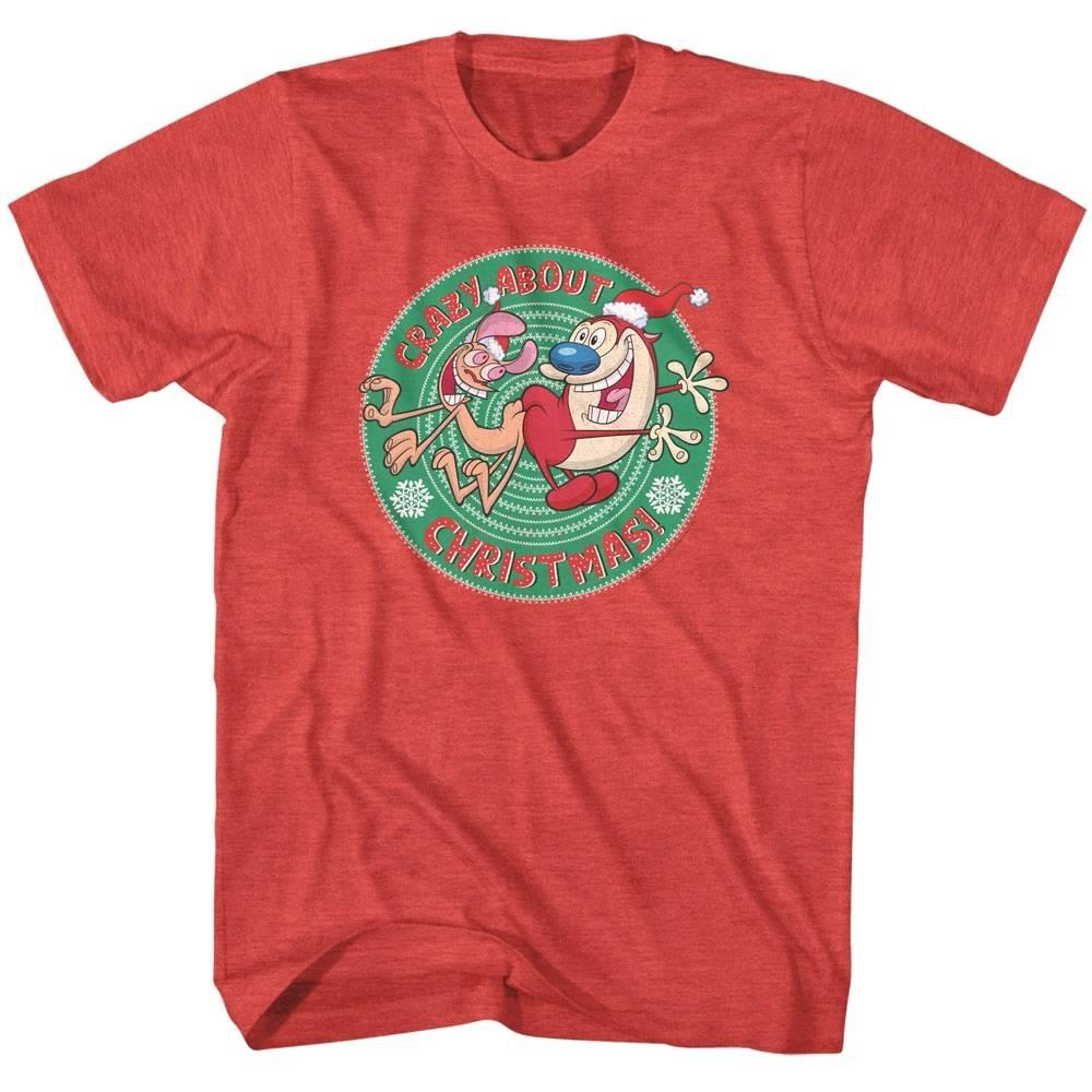 Ren and Stimpy Crazy About Christmas Men T Shirt XL