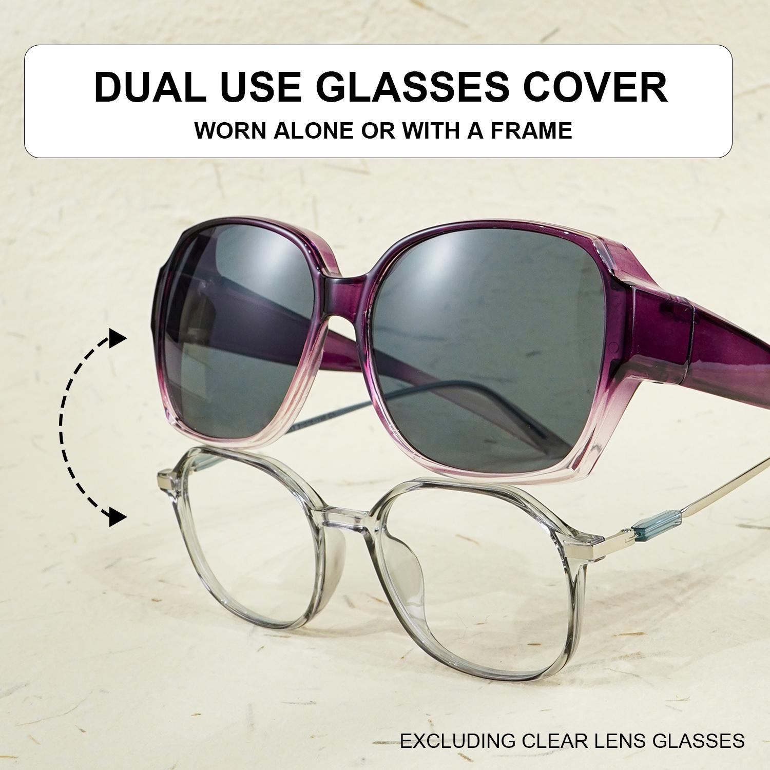 

Солнцезащитные очки-накладки Ретро Оверсайз Квадратные для ночного видения Защита V400 Стильные для занятий спортом на открытом воздухе, вождения