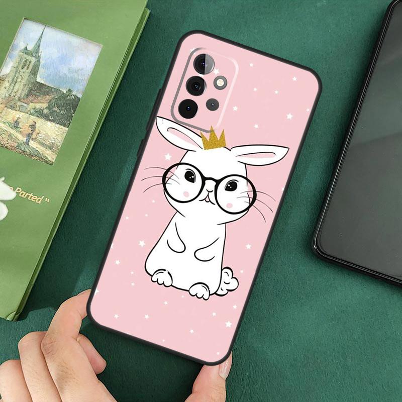 Cartoon Rabbit Bunny Case For Samsung Galaxy A54 A51 A71 A31 A41 A12 A22 A32 A52 A72 A52S A14 A70 A53 Cover