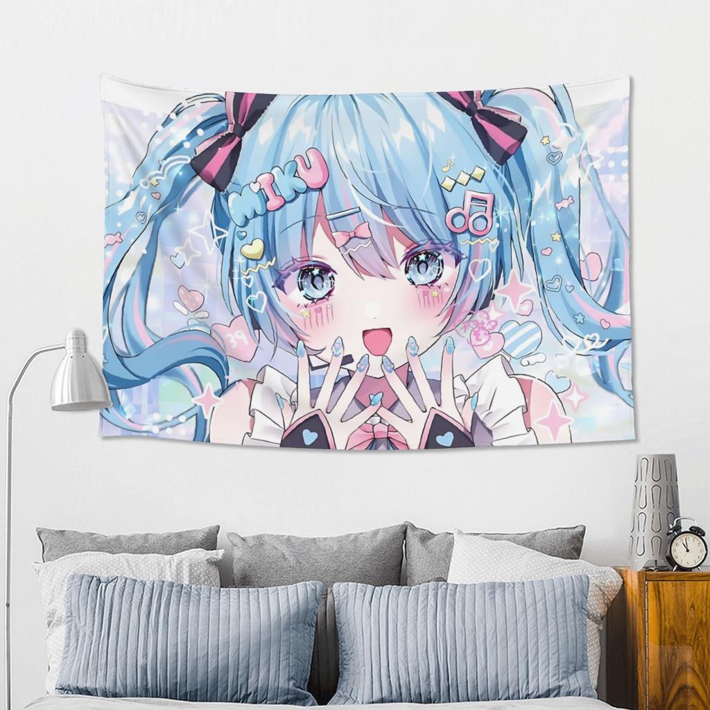 Colorful Anime Girl Tapestry Bedroom Decoration Wall Hanging Blanket Tapestry Cool Stuff For Room