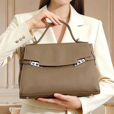Genuine Leather Bag Women's 2025 New Fashion Top Layer Cowhide Elegant Women's Bag Large Capacity Simple Shoulder Handbag