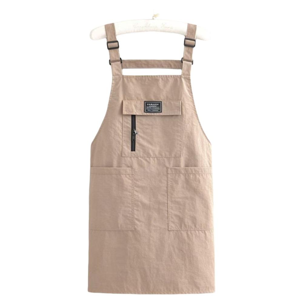 Oil-Proof Cooking Apron Solid Color Chef Apron Stylish Catering Work Clothes  Catering