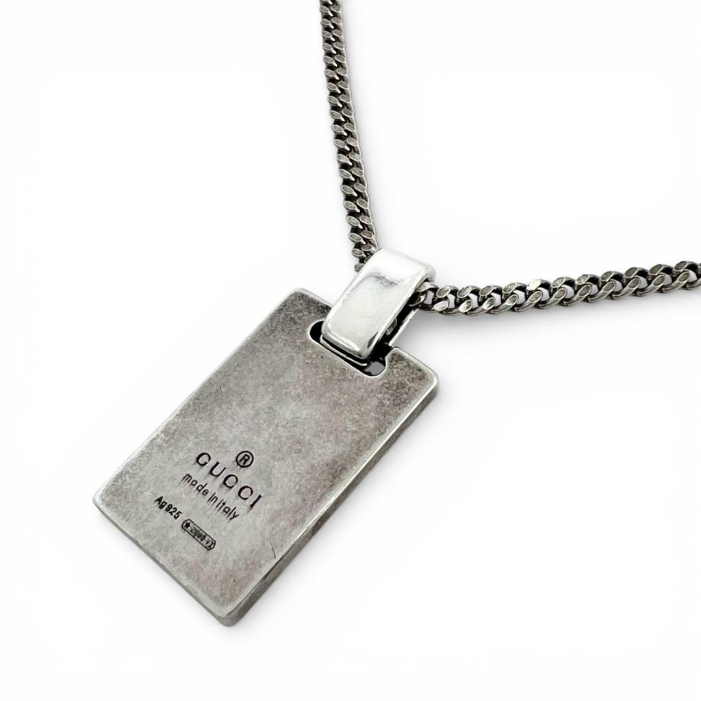 GUCCI Necklace Silver Women Diamante motif used