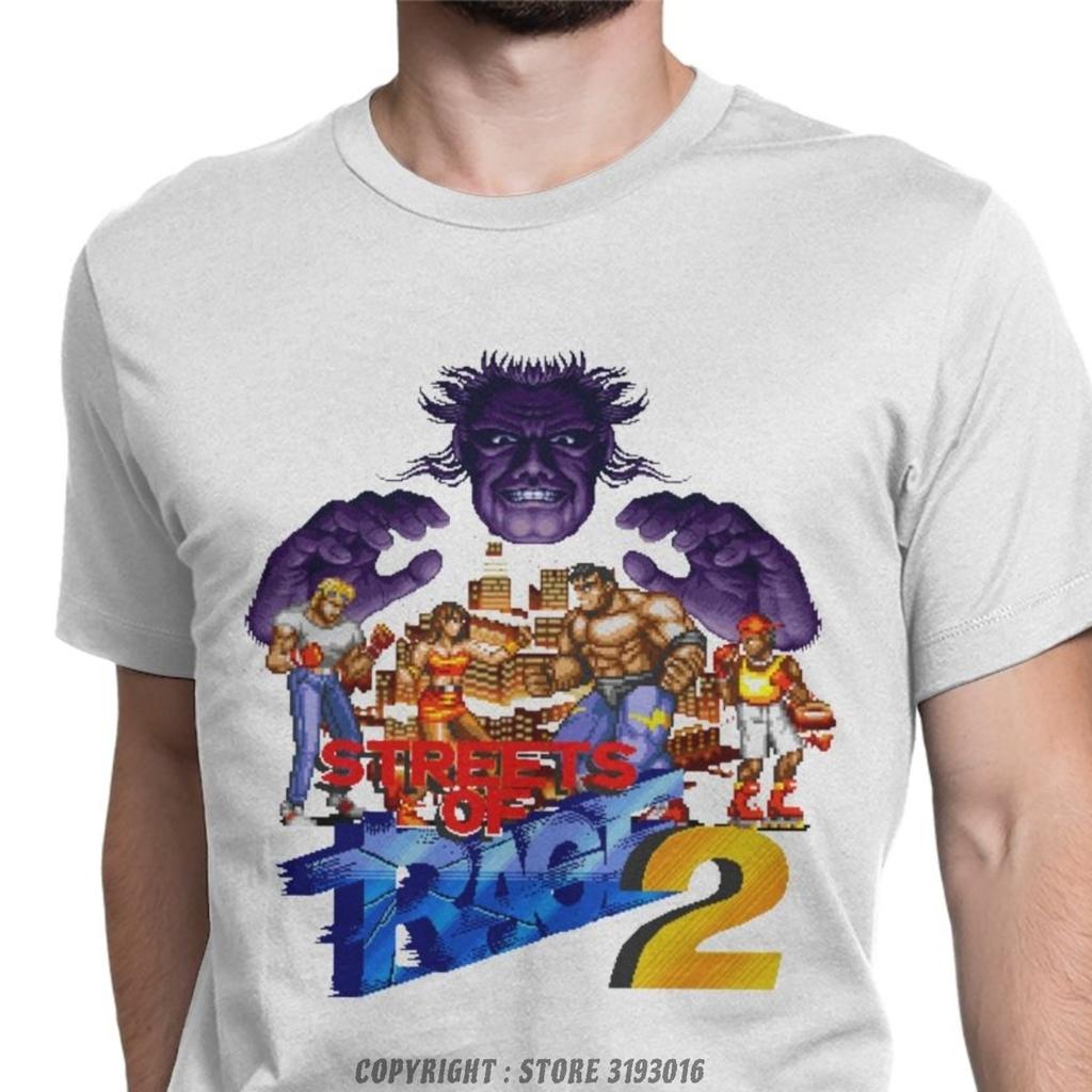 Ležérní Vintage Streets Of Rage Tričko Čistá Bavlna 3D Trička Retro Axel Zlatá Sekyra Blaze Hra Camisas Oblečení Košile