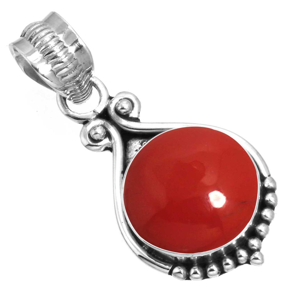 925 Sterling Silver Pendant Women Gemstone Handmade Jewelry Easter Gift Malachite Moonstone Rose Quartz Red Stone Smoky Topaz Tiger Eye Vintage