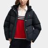 Fila Heritage Casual Elegant Fashion Versatile Duck Down Warm Padded Hooded Down Jacket Women Outerwear Legendary-Blue F11W548902FNV