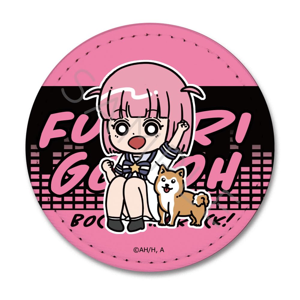 

SYNC INNOVATION the Anime 2nd Edition Leather Badge PU Bocchi Rock! [Goto Futari] SH, Diameter Approx. 60mm, Leather, SYC-BTR2RE-SH