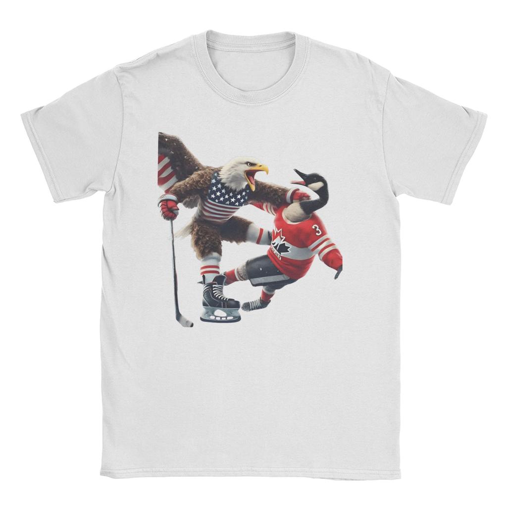 Fashion USA HOCKEY T-Shirt Unisex Women Crew Neck Cotton T Shirts Short Sleeve Tees Gift Idea Tops