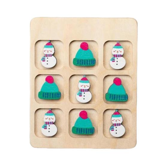 

Рождественская деревянная настольная игра Санта Снеговик Олень Дерево Фигурки 2 игрока Мини шахматная доска Пазл Игрушка Вечеринка Классическая Стратегическая Настольная игра 1 Set