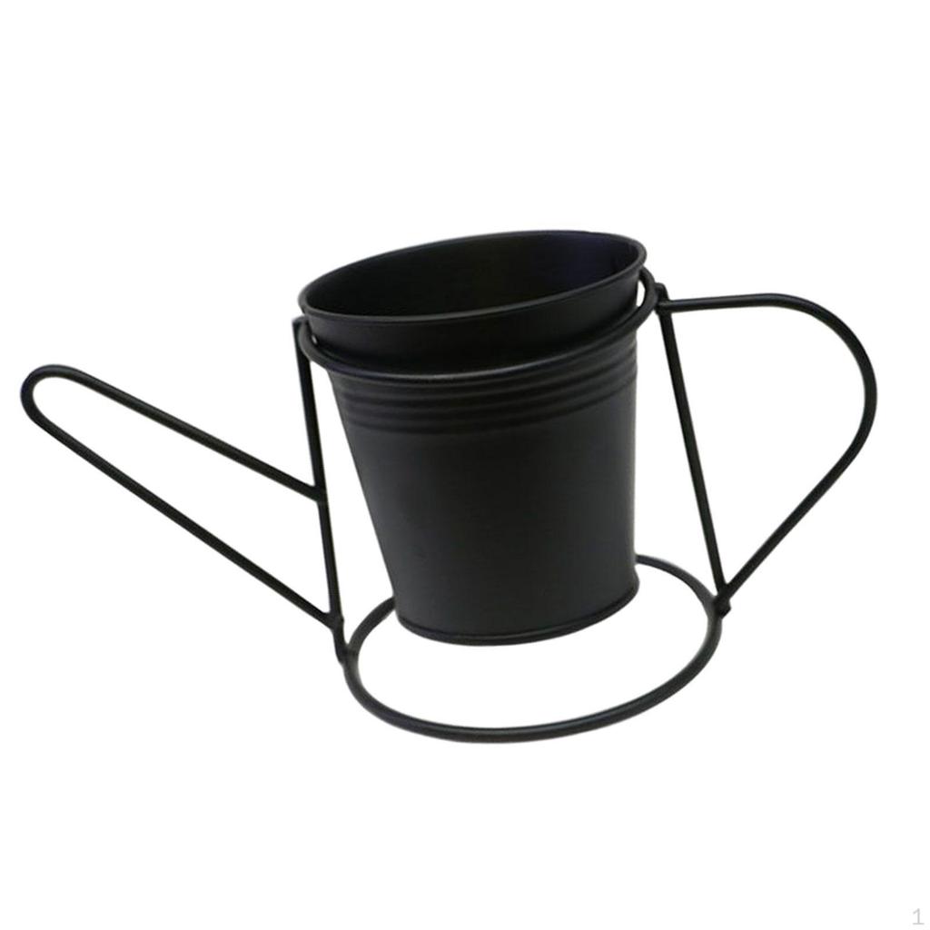 Langlebiger Blumenhalter Blumentopf Garten Pflanzgefäß Eimer Behälter Metall Vintage Für Innen
