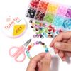 200Pcs/Box Glass Beads Bracelet Making Kits 8mm Acrylic Crackle Crystal Beads For DIY Jewelry Making Bracelets Necklace Supplies