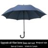 Extra Large Black Retro Men's Umbrella with Long Straight Hook Handle and Blank Logo