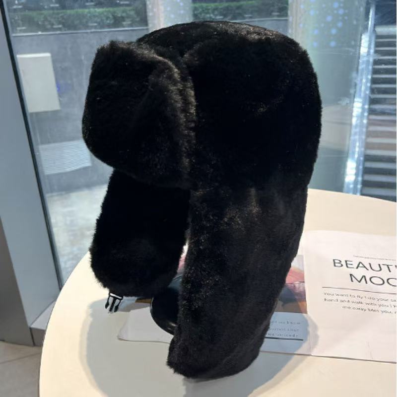 Winter Warm Unisex Russian Hat Rabbit Fur Ear Flap Windproof Outdoor Casual Fashion Cold Weather