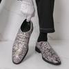 Men Derbys Oxford Skull Print Personality Nightclub Leather Shoes Men's Tuxedo Wedding Blazers Saddle Dance Shoes Plus Size