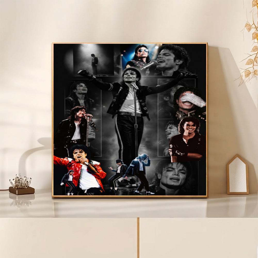 Michael Jackson Retro Dance Tribute 5D Round Diamond Painting Kit Diamond Embroidery Painting Rhinestones Mosaic Frameless Handwork Decoration Arts
