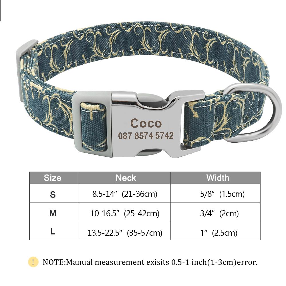 Zgardă Personalizată Indiană pentru Câine Pisică, Zgărzi Personalizate din Nailon pentru Căței Chihuahua Pug, Zgărzi pentru Animale de Companie Ajustabile pentru Câini Mici Medii Mari