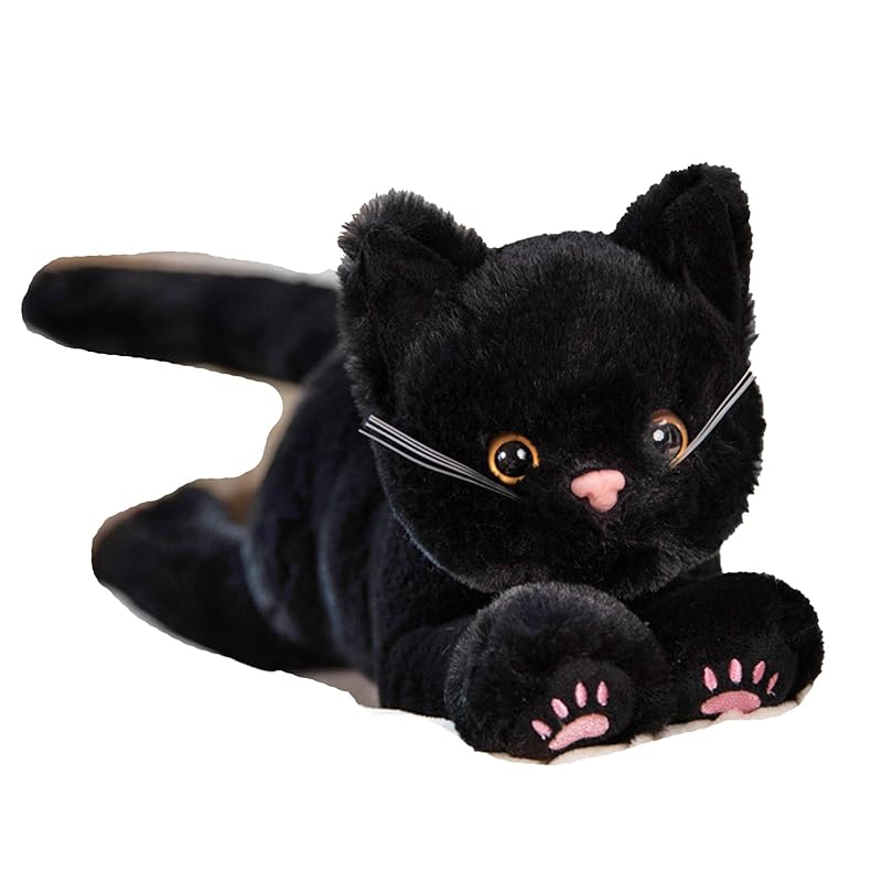 

Hyack cat stuffed toy cat body pillow toys Fluffy real cute gift black cat cat (black) [product]