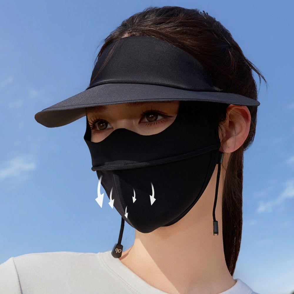 UV Protection Ice Silk Mask Dustproof UV Protection Veil Thin Sunscreen Face Cover  Unisex