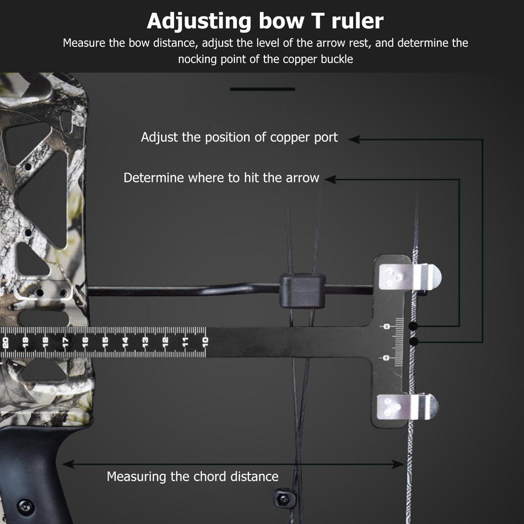 Bow String Nocking Points Pliers Set T Ruler Nocking Buckle Pliers Kit Archery Compound Pulley Bow Turning Kit