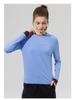 Merino Wool Seamless Color Block Two-Piece Sports Long Sleeve T-Shirt