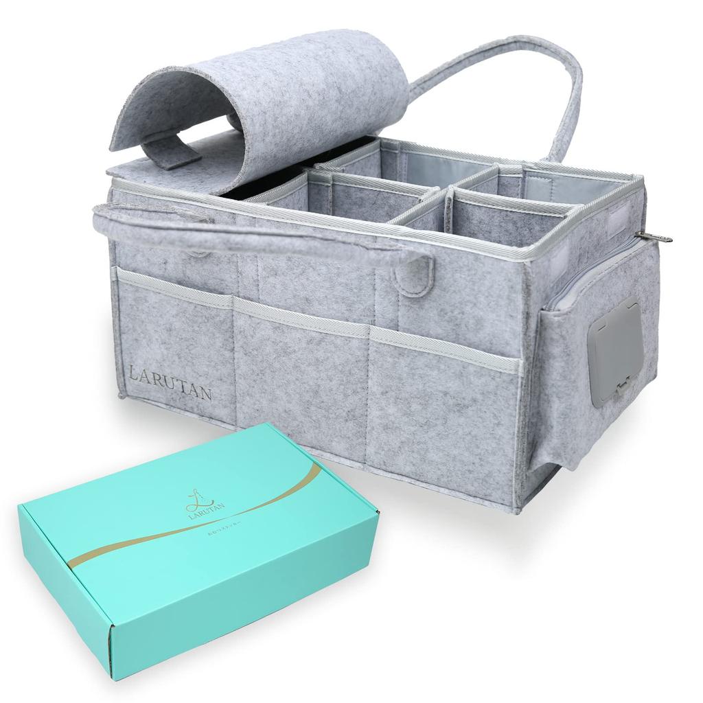 Recommended by Childcare LARUTAN Diaper Storage Bag with Baby Supplies Storage Toy Diaper Baby Baby Gift with Baby Wipe Workers Lid, Case, Storage,
