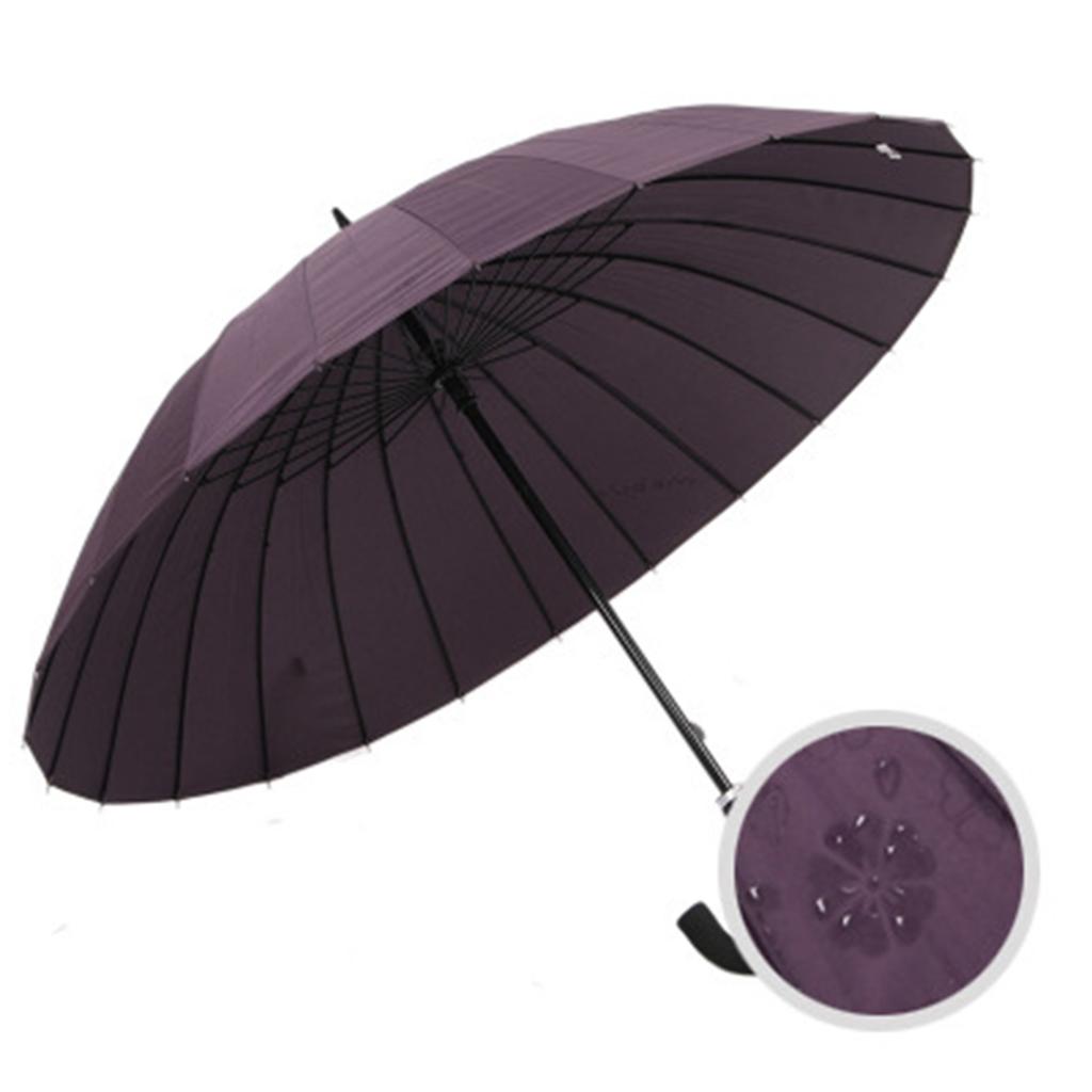 Long Handle Umbrellas Ultra Large Retro Style Umbrella J Stick 24 Ribs Dual-Use Umbrellas Strong Windproof Umbrellas