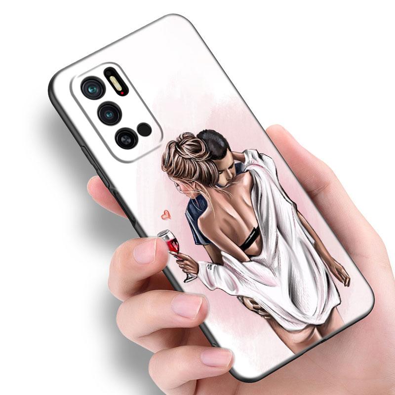 Girl Princess Love Phone Case For Xiaomi Redmi Note 7 8 9 10 Lite 11 11E 11T 12 Pro 11S 4G 10T 5G 8T 9S 10S Soft TPU Black Cover