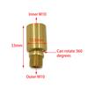 M8/M10 Universal Joint Shaking Head Short Rod Brass Universal Shaped Tube Rocker Arm Lamp Table Lamp Spotlight Accessories