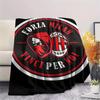 1pc AC Milan Print Flannel Blanket, High quality Comfortable for All Seasons, Home Decor, Warmth and Comfort, Perfect for Christmas Gifts06