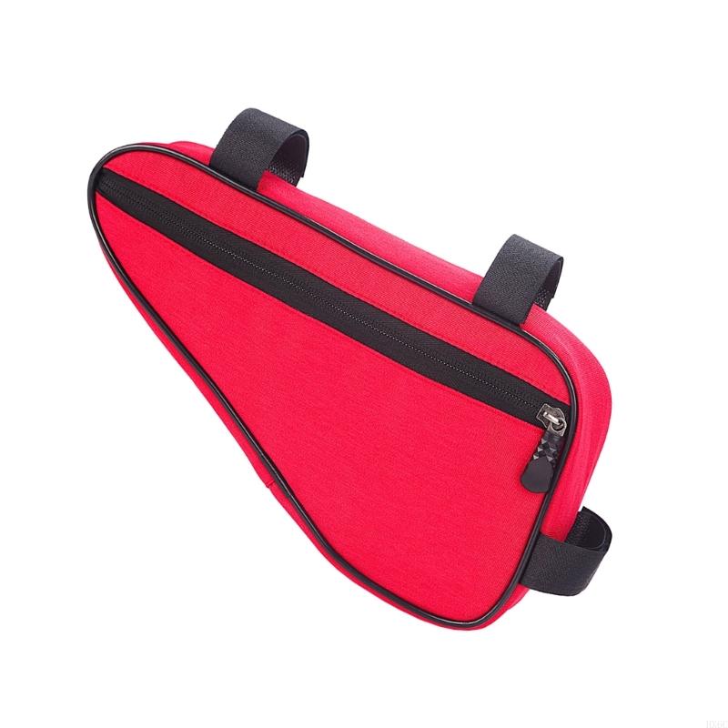 Bicycles Frame Mount Storage Bag Ample Space Quick Setups Water Resistant Polyester Fabric for Mountain Bike Riders HX6C