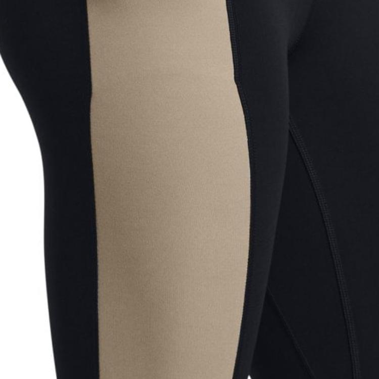 Under Armour Johnson Series Color Block High Waist Nine Point Sports Leggings Women leggings Black 1380192-002