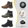 All-Season Anti-Slip Safety Work Boots: High-Top, Anti-Smashing & Puncture Resistant for Long Hours Outdoors