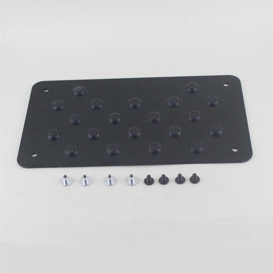 Universal Car Aluminum Alloy Non-slip Environmental Rubber Heel Plate Pedal Mat