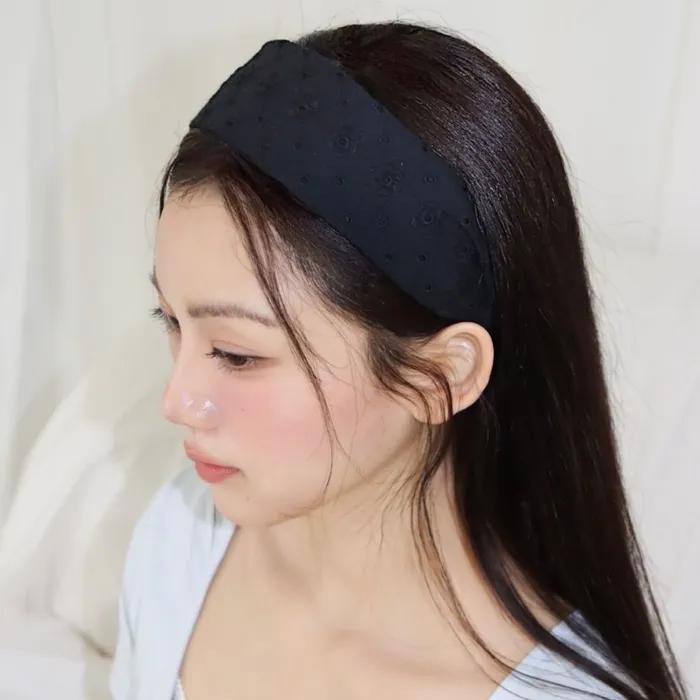 Black cotton hairband