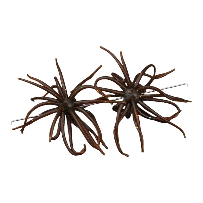 2Pcs Soft Fishing Lures with Urchin Shape, Simulation Fishing Stuff Urchin Baits Artificial Slow Floating Swimming Lures