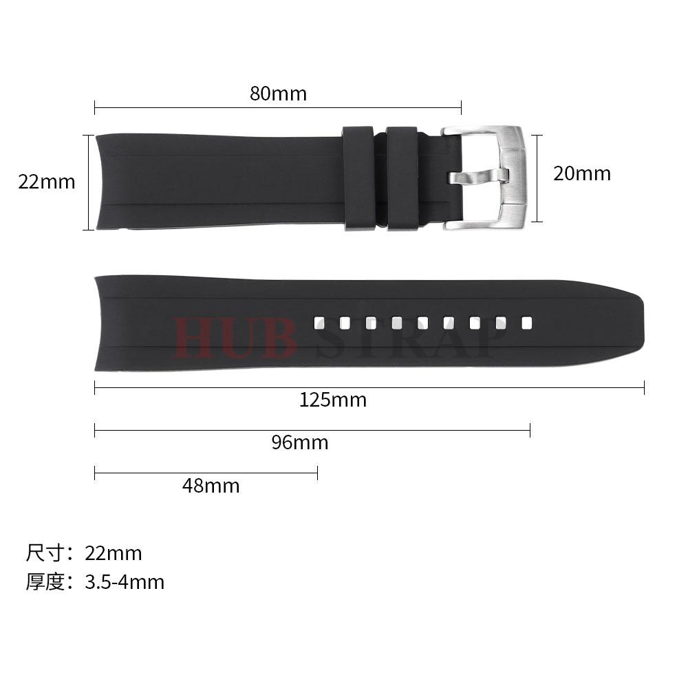 Silicone Soft Strap for Rolex for Omega Moonswatch Curved End Rubber Bracelet 20mm 22mm Men Women Sport Replacement Watch Band