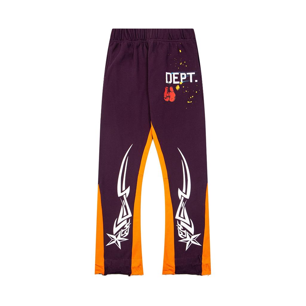 Cross-border Foreign Trade G D Splashing Ink Graffiti Casual Loose Trousers Splicing Couple Leggings Sweatpants Tide Men and Women the Same Style